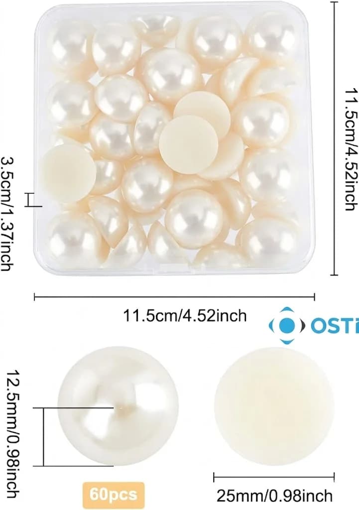 PLASTİK YARIM İNCİ BONCUK 25MM