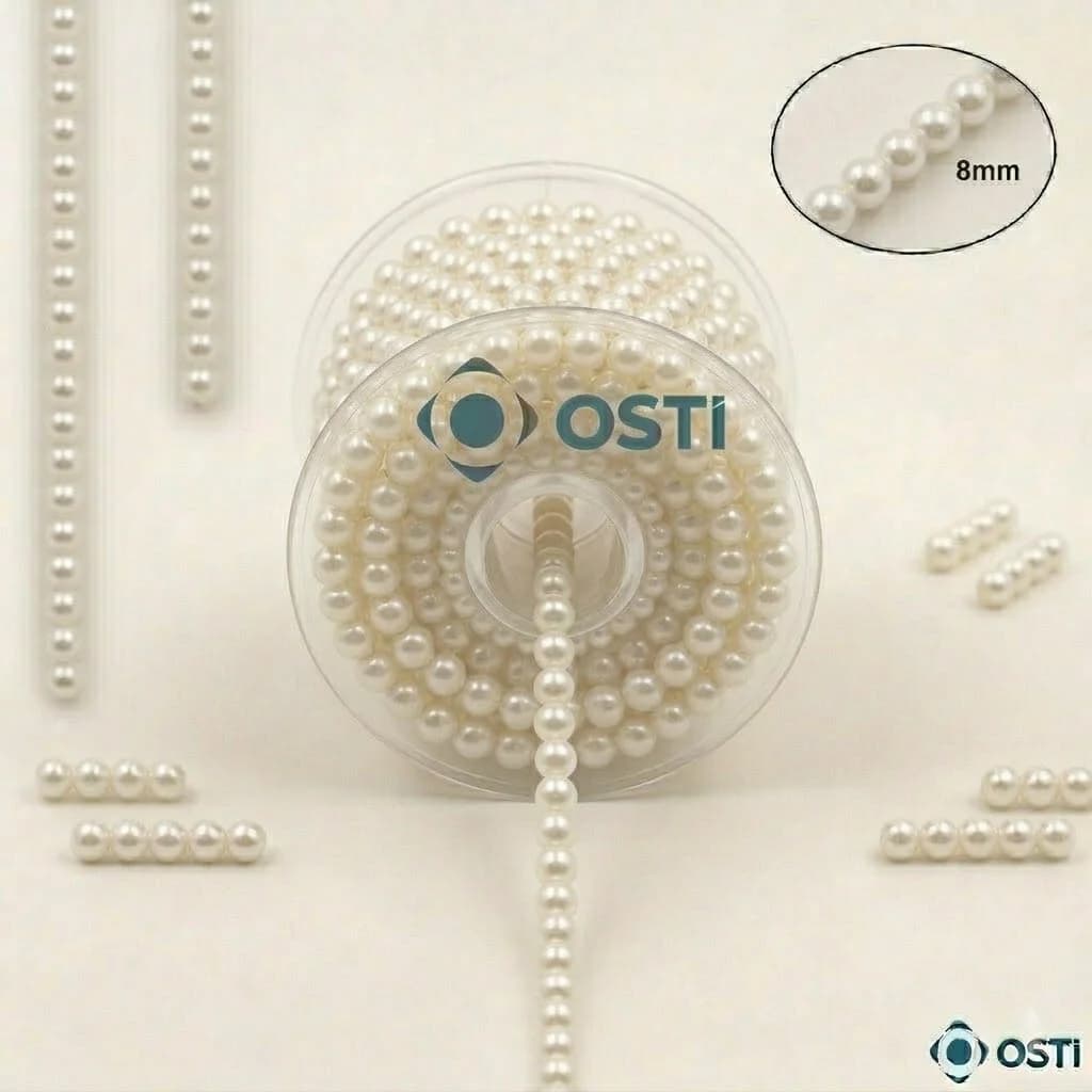 PLASTİK RULODA TEK SIRA İNCİ 8MM