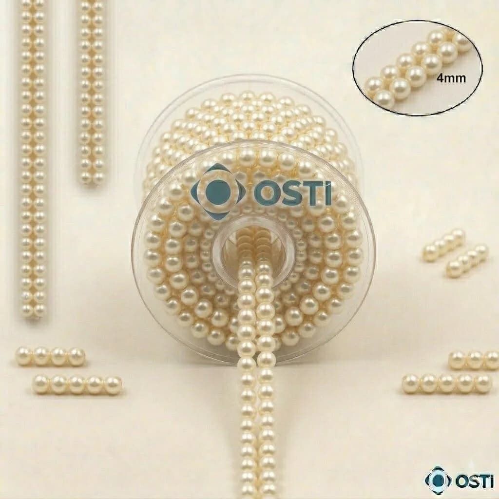 PLASTİK RULODA ÇİFT SIRA İNCİ 4MM