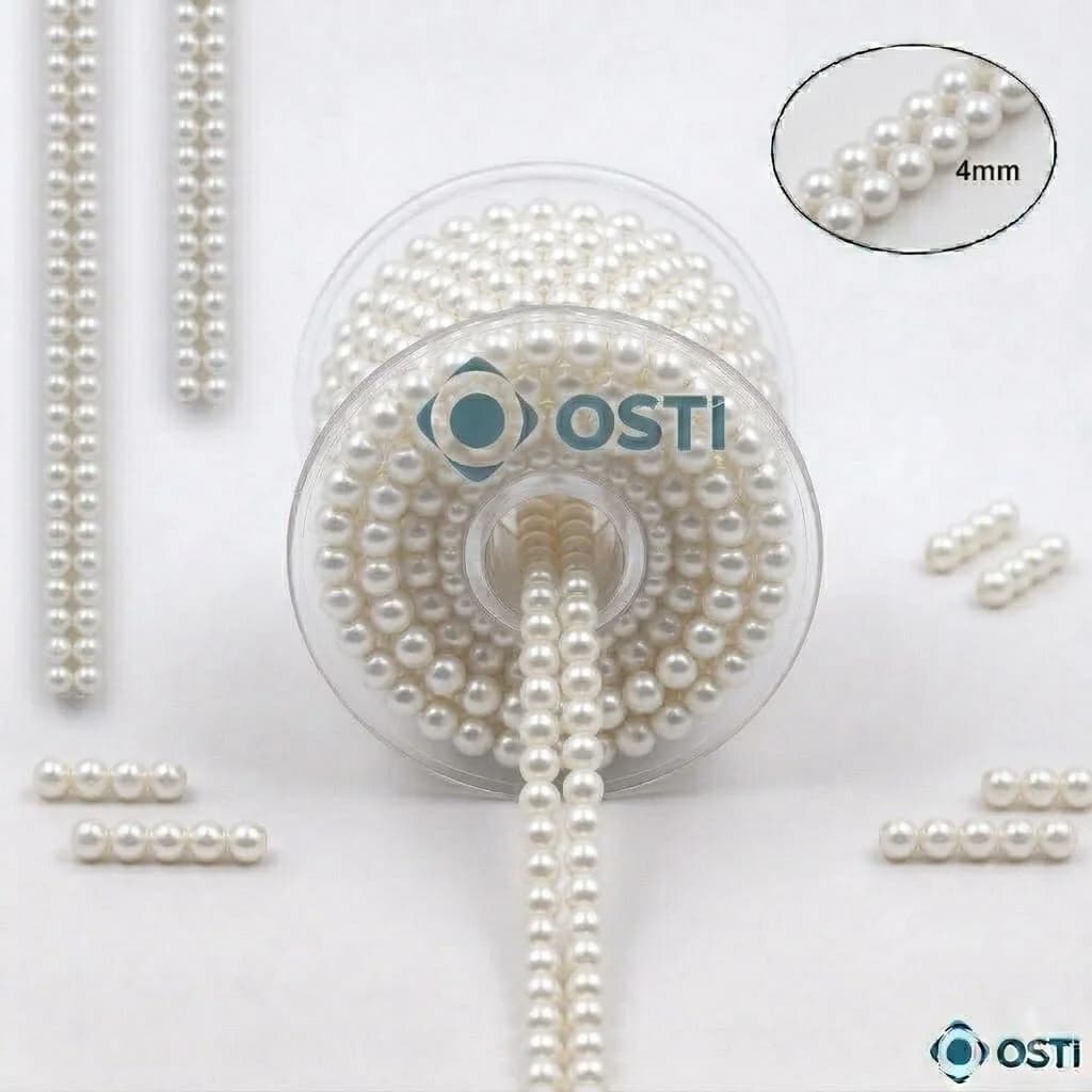 PLASTİK RULODA ÇİFT SIRA İNCİ 4MM