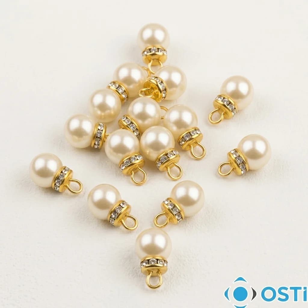 PLASTİK KULPLU RONDELA İNCİ 10MM (1000'li Paket)