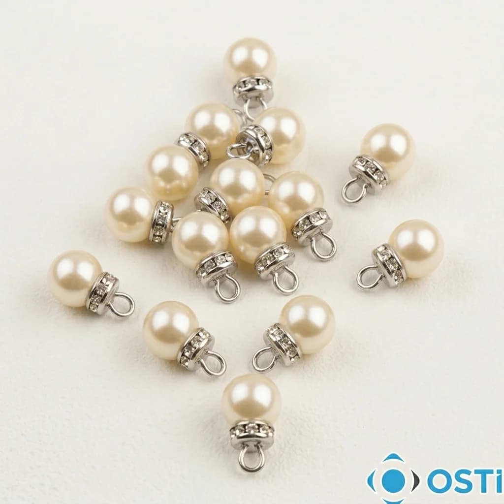 PLASTİK KULPLU RONDELA İNCİ 10MM (1000'li Paket)