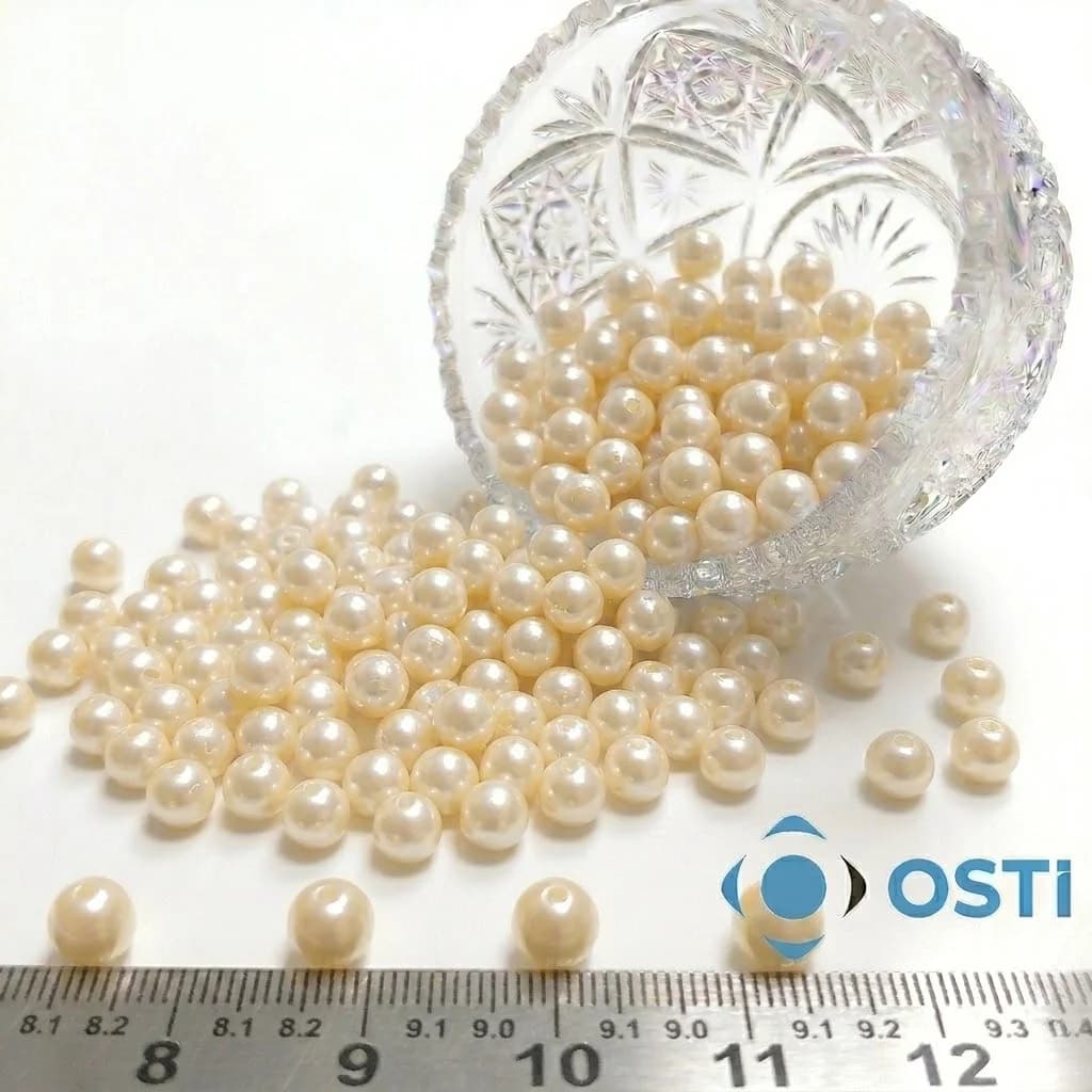 CAM İNCİ BONCUK8-12MM KREM