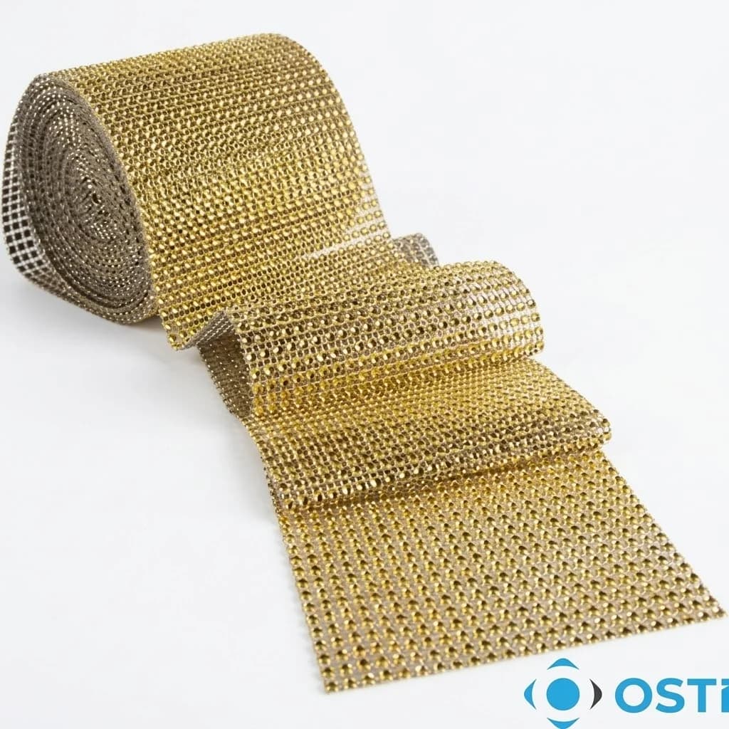 PLASTİK ŞERİT AKSESUAR 24 SIRA CK02 ALTIN 10 YARDA