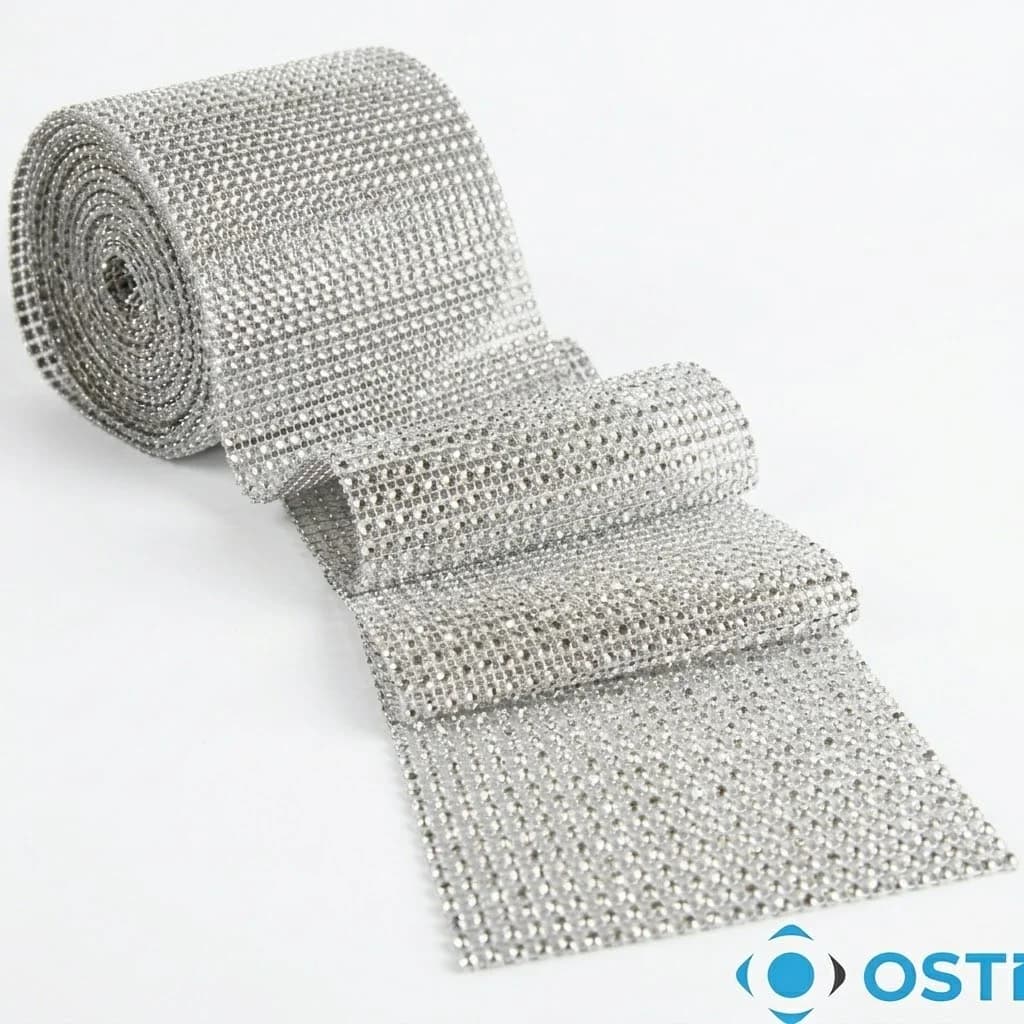 PLASTİK ŞERİT AKSESUAR 24 SIRA CK02 GÜMÜŞ 10 YARDA 