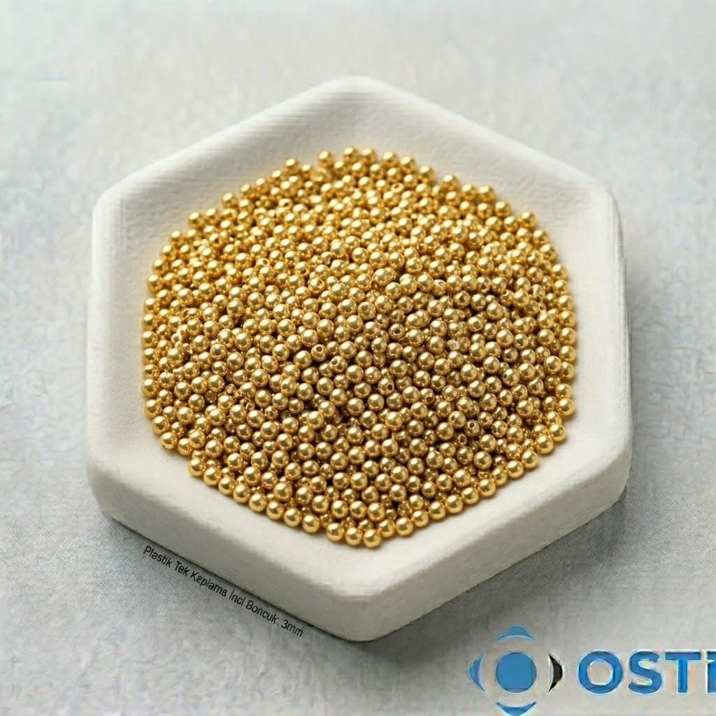 PLASTİK TEK KAPLAMA İNCİ BONCUK 3MM 