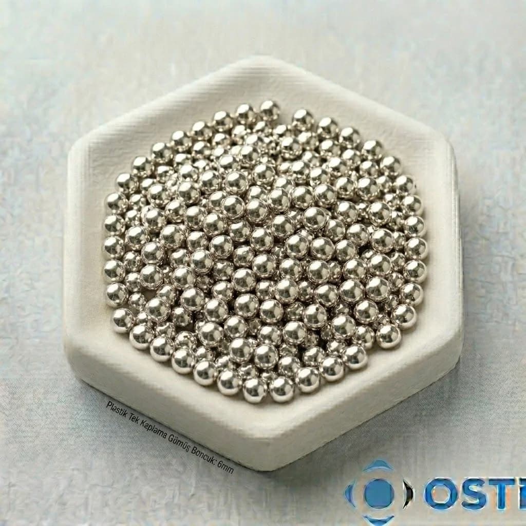 PLASTİK TEK KAPLAMA İNCİ BONCUK GÜMÜŞ 