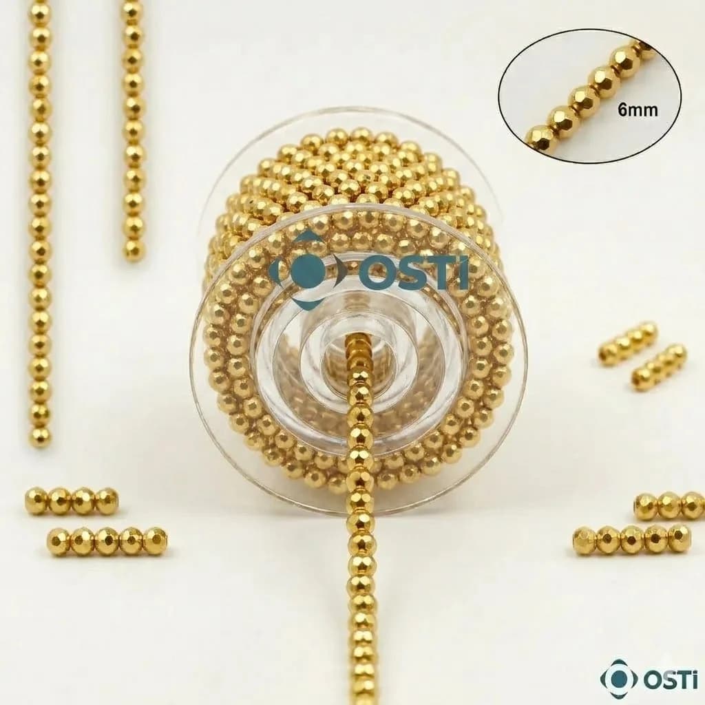 PLASTİK RULODA SABİT İNCİ 6MM ALTIN