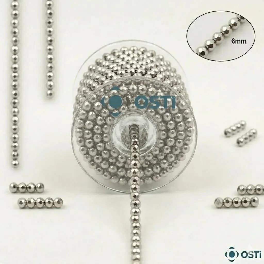 PLASTİK RULODA SABİT İNCİ 6MM GÜMÜŞ