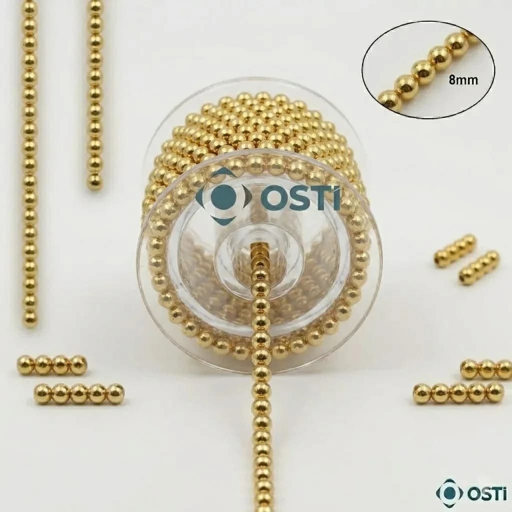 PLASTİK RULODA SABİT İNCİ 8MM ALTIN