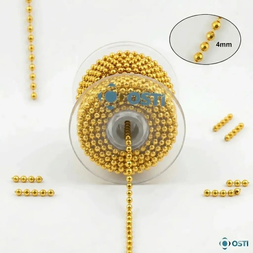 PLASTİK RULODA SABİT İNCİ 4MM ALTIN 