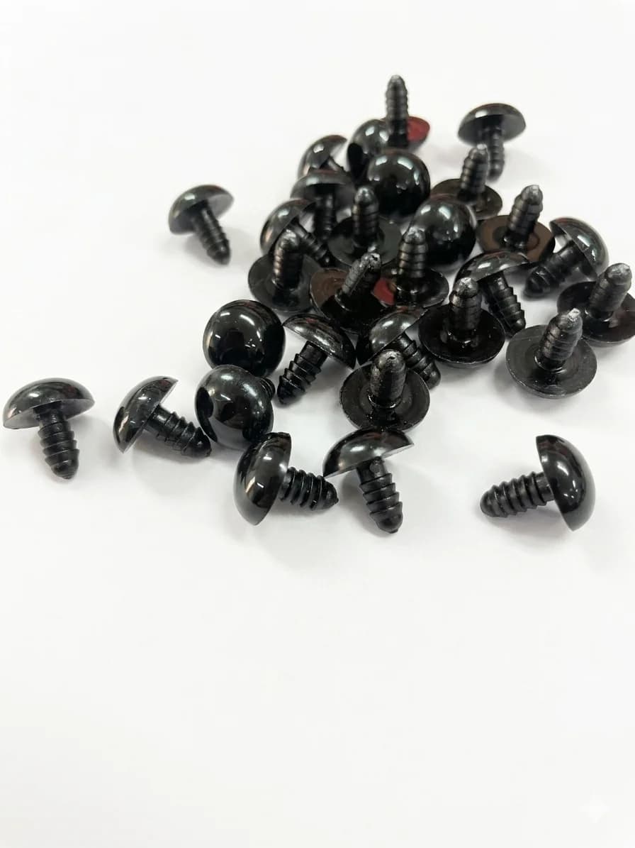 VİDALI GÖZ SİYAH 15 MM 500 ÇİFT