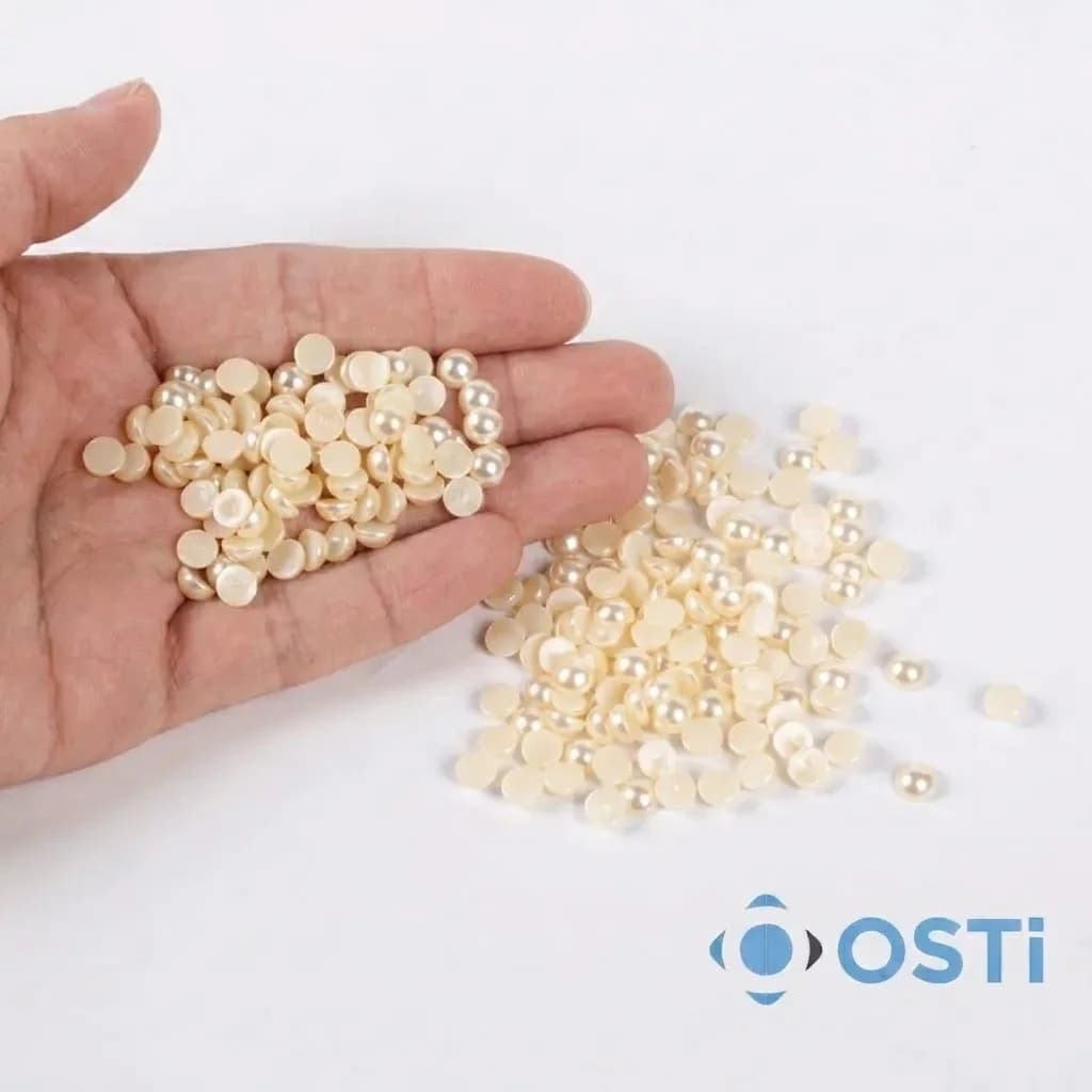 PLASTİK YARIM İNCİ BONCUK KREM