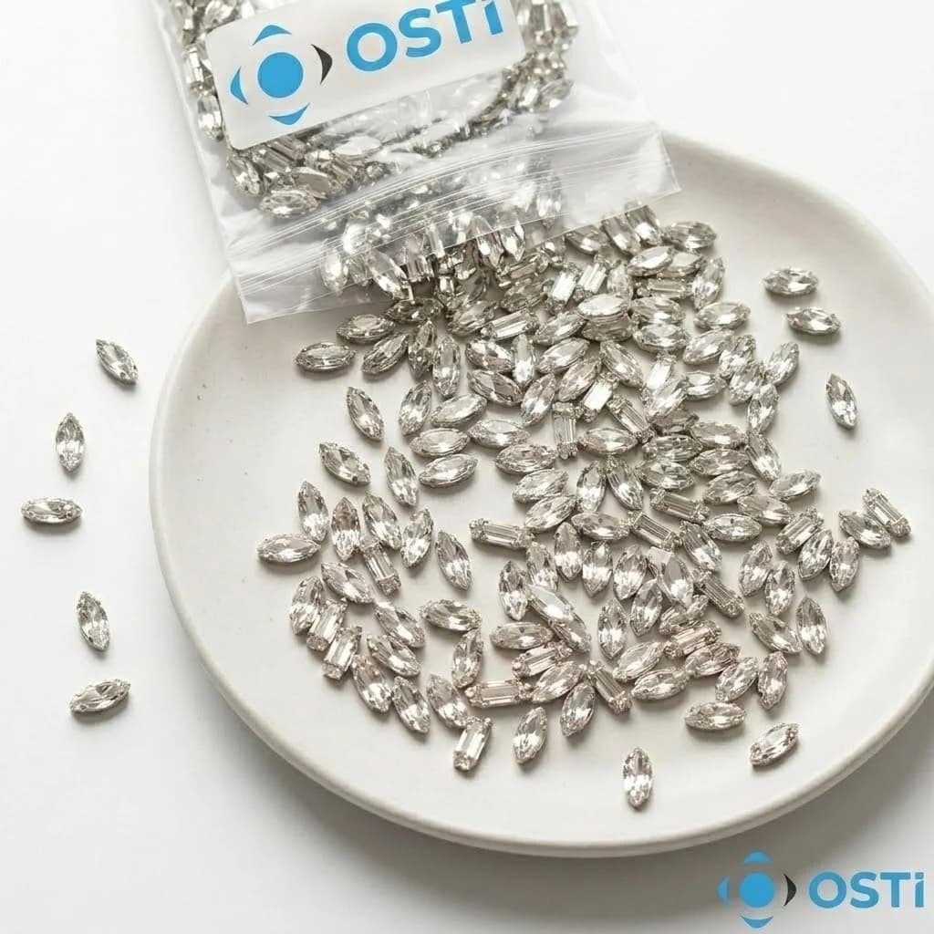 MEKİK KASALI DİKME CAM TAŞ 7X15 1000'Lİ