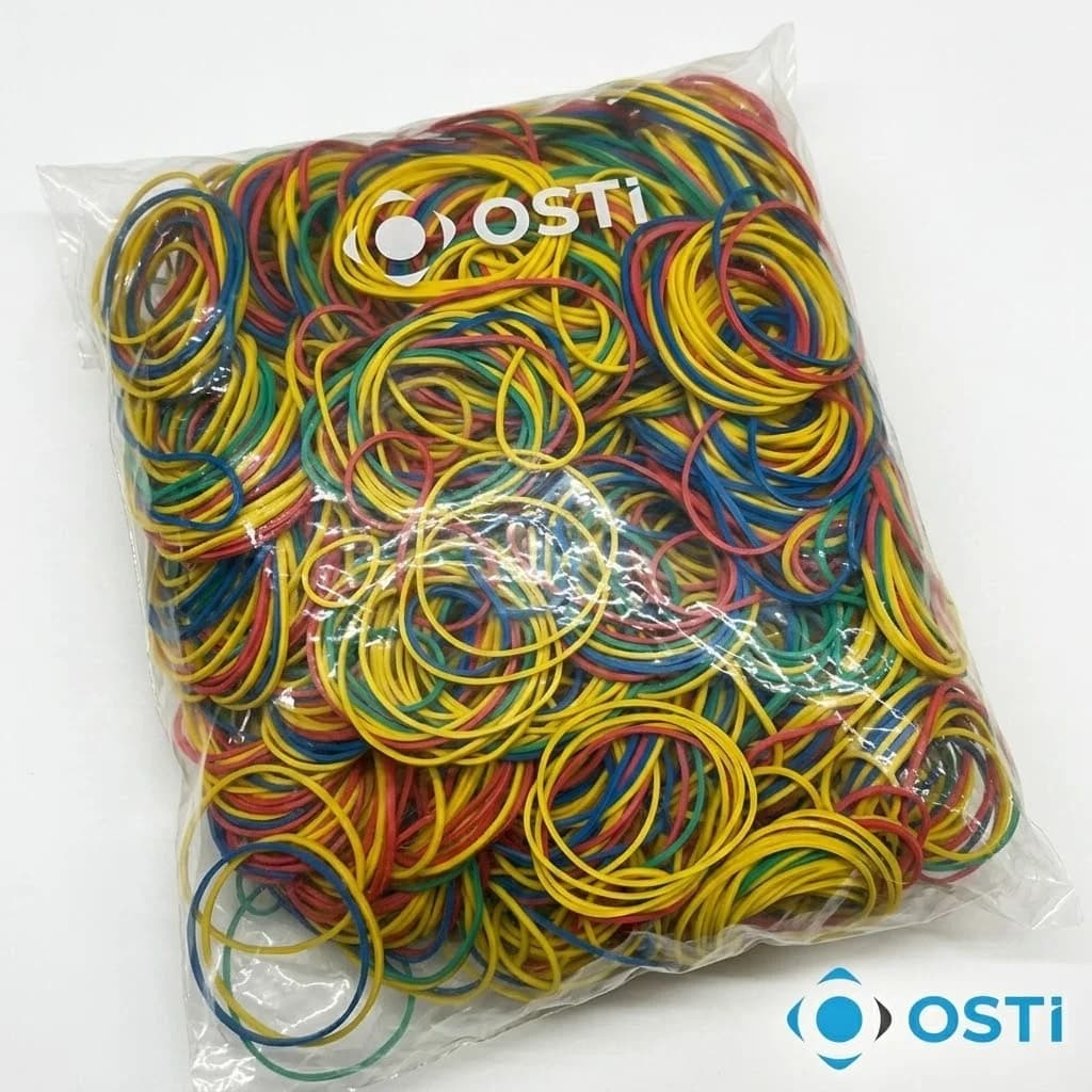 PAKET LASTİĞİ KARIŞIK RENKLİ POŞETLİ KİLOLUK 