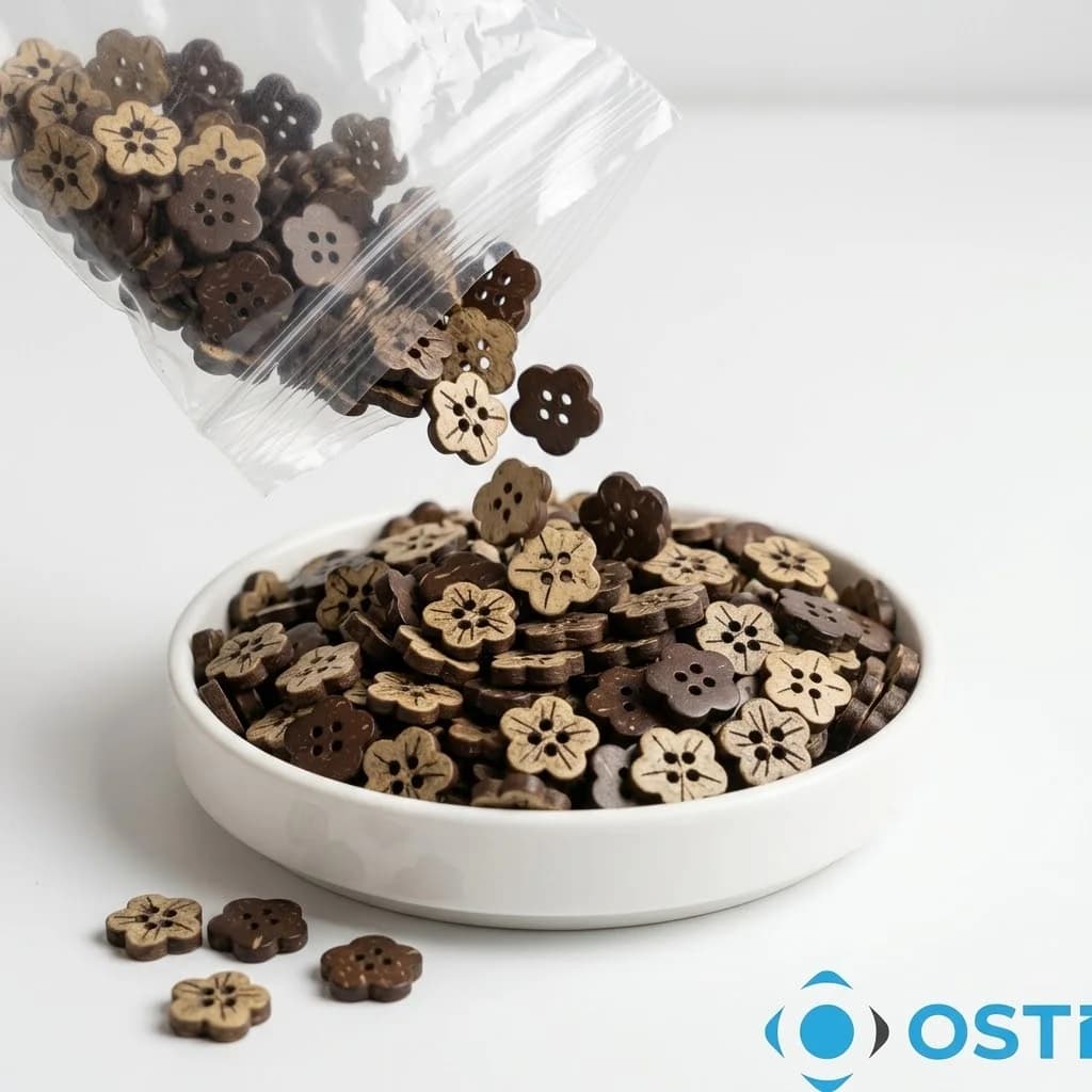 KOKONAT DÜĞME 4 DELİKLİ 20 BOY 1000'Lİ