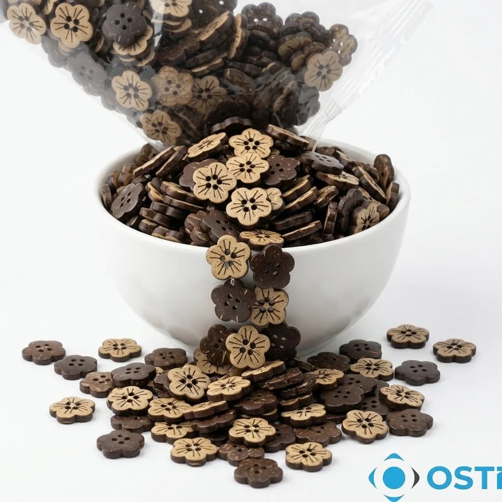 KOKONAT DÜĞME 4 DELİKLİ 24 BOY 1000'Lİ