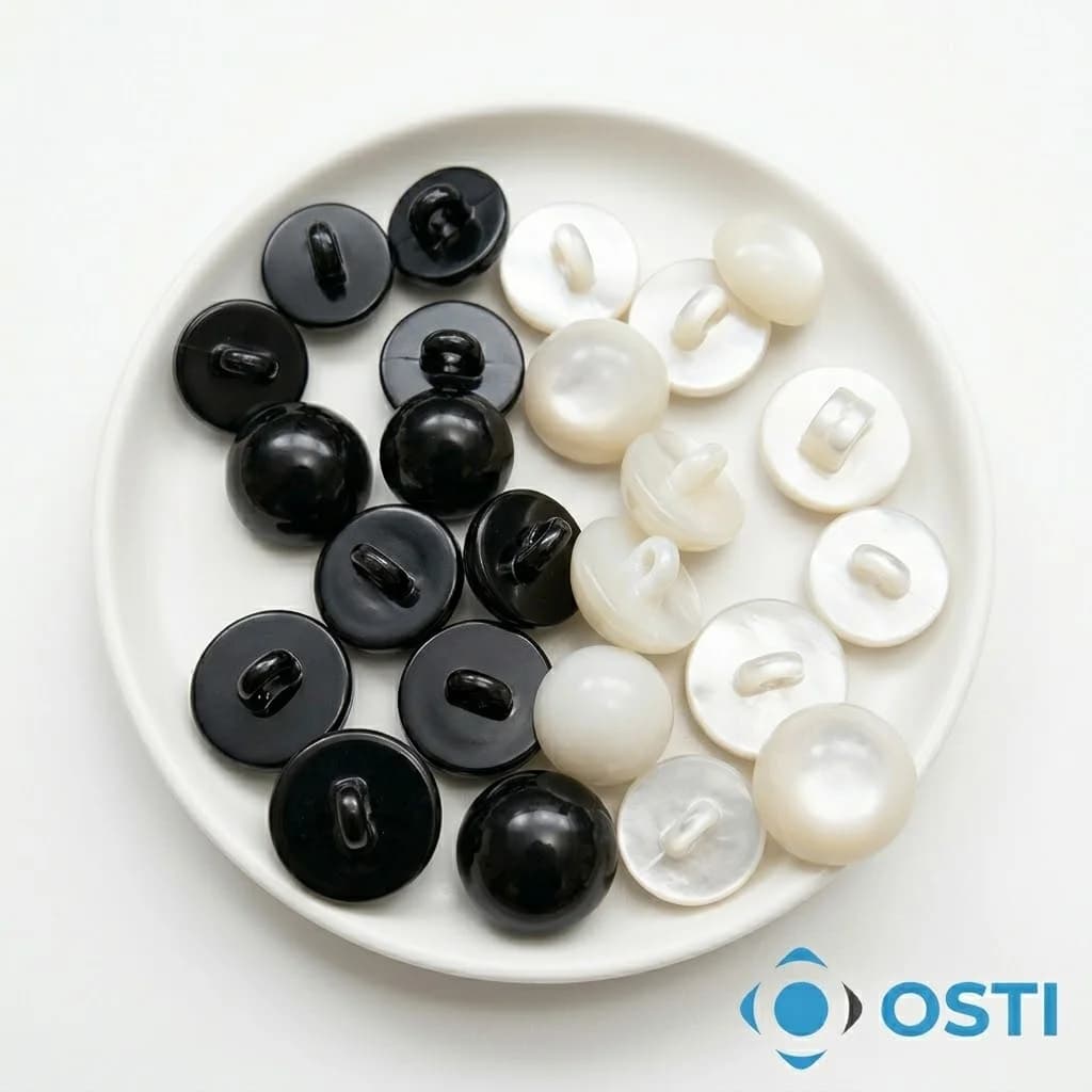 TOP DÜĞME 16MM 1000'Lİ BEYAZ-SİYAH