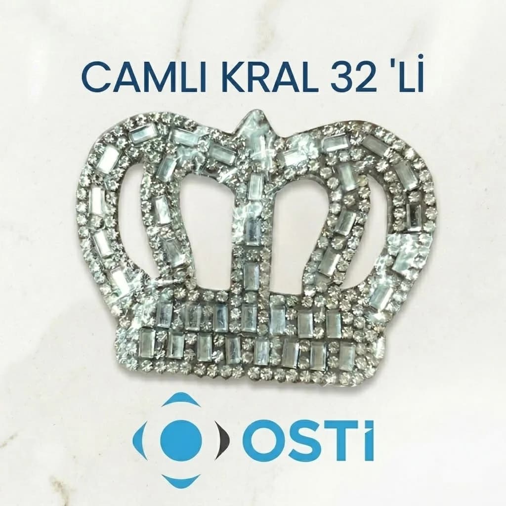 CAMLI KRAL TACI MİNİ  4X6 CM 32'Lİ