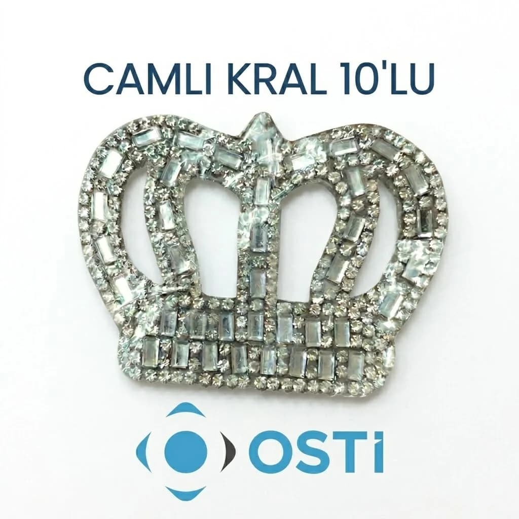 CAMLI KRAL TACI BÜYÜK 7X10 CM 10'LU