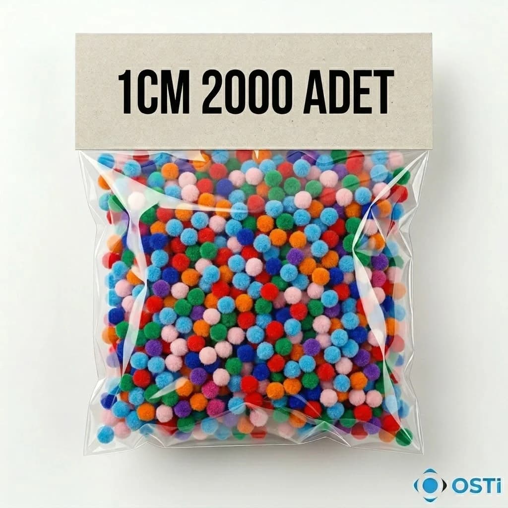 KARIŞIK RENLİ PONPON 1CM 2000 ADET