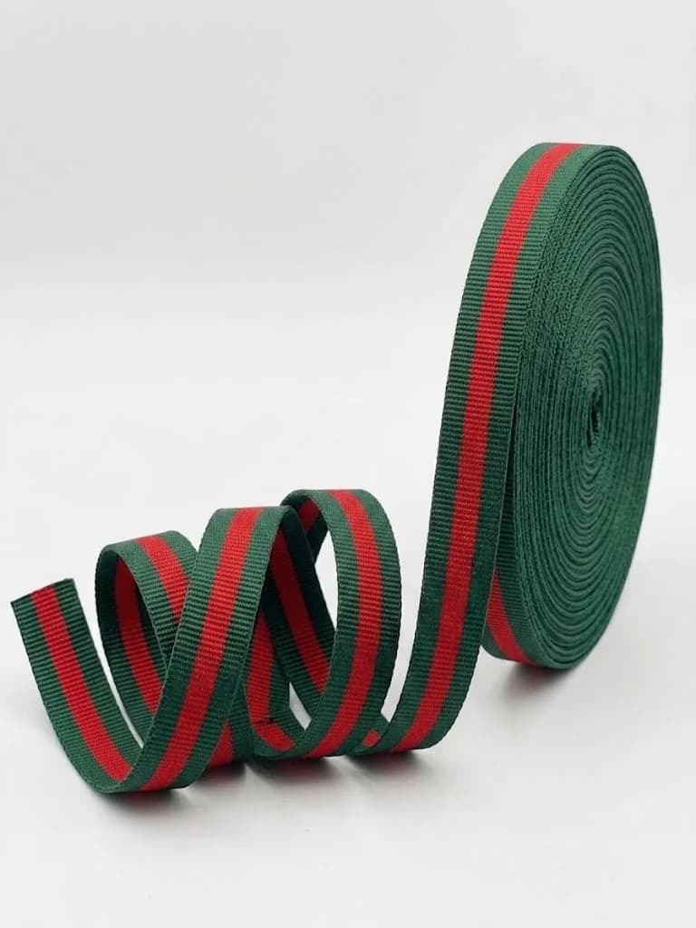 1 CM KIRMIZI-YEŞİL DOKUMA ŞERİT 50 METRE