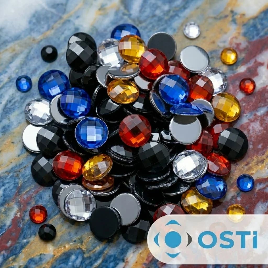PLASTİK YAPIŞTIRMA TAŞ YUVARLAK 18MM