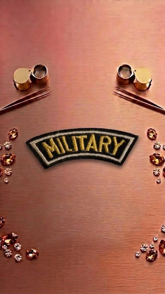MİLİTARY YAZILI ARMA APLİKE 2X7 (100'LÜ)