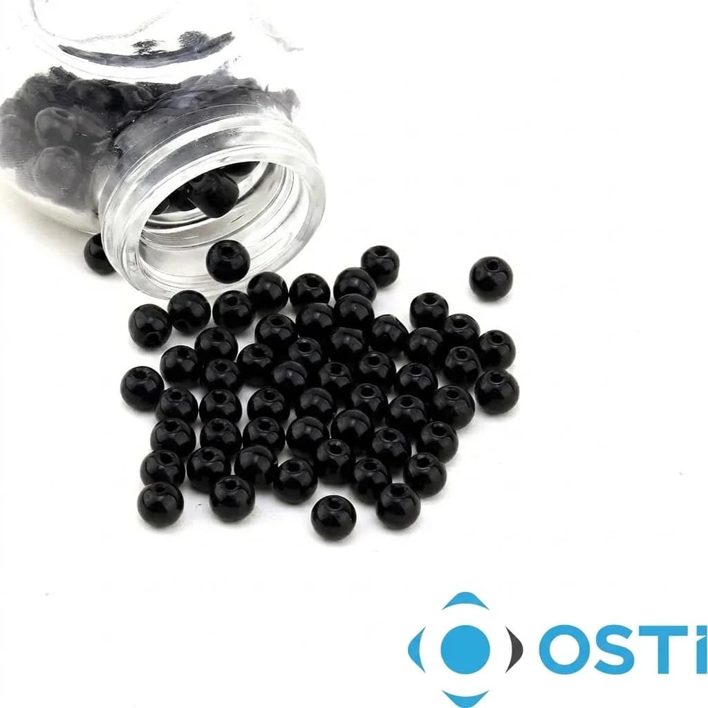 PLASTİK İNCİ BONCUK SİYAH 6-12MM